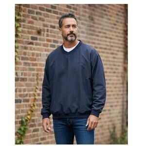 BOEING XL BLUE MENS PULL OVER SWEATSHIRT EMBROIDERED UNIFORM CREW WORK EMPLOYEE